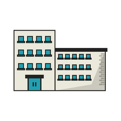 Building with windows icon. Architecture city and urban theme. Isolated design. Vector illustration