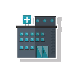 Hospital building icon. Medical and health care theme. Isolated design. Vector illustration