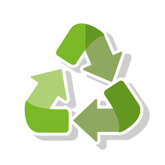 Recycle icon. Ecology renewable and conservation theme. Isolated design. Vector illustration