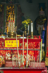 Buddhist festival in Chinese temple in Trang, Thailand