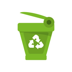 Trash and recycle icon. Ecology renewable and conservation theme. Isolated design. Vector illustration