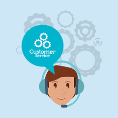 customer service worker related icons image vector illustration