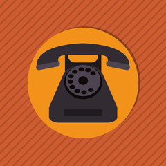 rotary phone icon image vector illustration design 