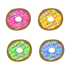 Donut set with sprinkles