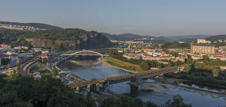 Panorama of Usti nad Labem town