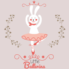 Vector card - Little ballerina