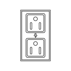 Plug object icon. energy power ecology renewable and conservation theme. Isolated design. Vector illustration