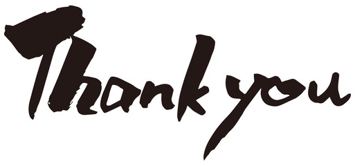 筆文字／Thank you／横位置