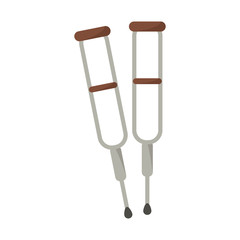 Crutch icon. Medical health care and hospital theme. Isolated design. Vector illustration
