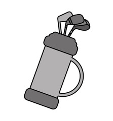 golf clubs bag equipment icon vector illustration design
