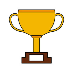 trophy winner championship isolated vector illustration design