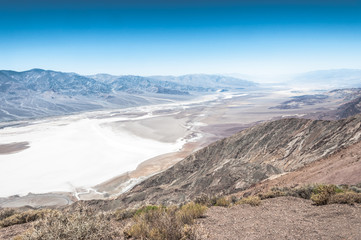 View of Badwater from Dantes View in Death Valley National Park, California
