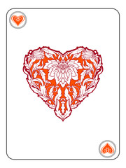 Playing card signs with vintage pattern.