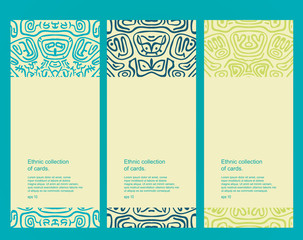 Set of Tribal Ornaments Banners
