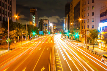 City lights in Tokyo