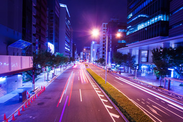Fototapeta na wymiar City lights in Tokyo