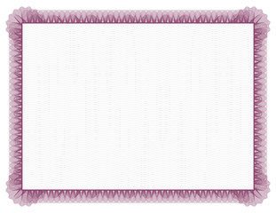 Classic style Certificate with red floral border