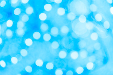 Blue Ice Cool Winter Blur Bokeh Abstract for Background.