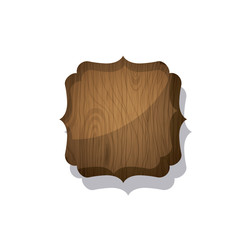 Wood and striped brown frame icon. Texture material banner and decoration theme. Colorful and isolated design. Vector illustration