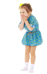 Scared little girl