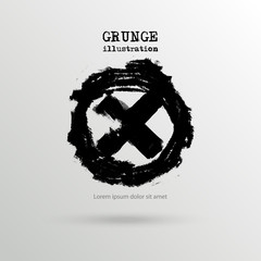 Set of Black ink vector stains