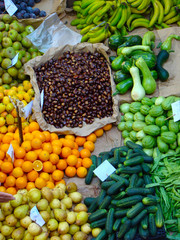 Fruits displayed on Farmer's Market
