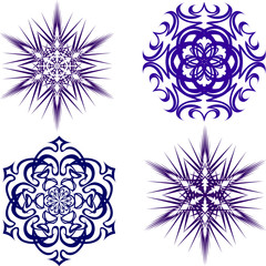 Beautiful christmas snowflakes. Complete set from 4 things. 7
