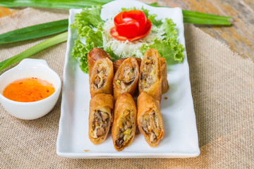 Deep fried spring rolls