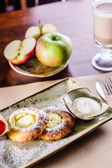 sweet buns with apple