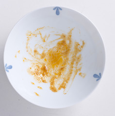 dirty and empty dishes