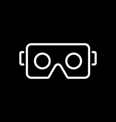 VR glasses / headset for smartphone vector illustration