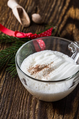 Homemade eggnog, Christmas holiday treat