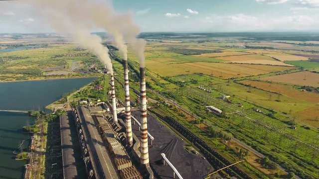 Aerial shot Thermal Power Plant