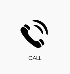 Obraz premium Phone call icon vector illustration. Telephone symbol