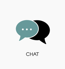Chat and messaging icon flat vector illustration