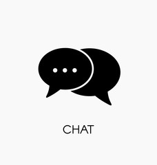 Chat and messaging icon flat vector illustration
