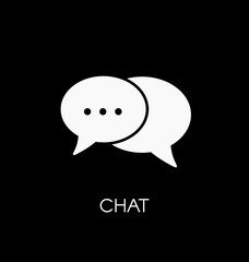 Chat and messaging icon flat vector illustration