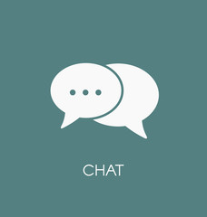 Chat and messaging icon flat vector illustration