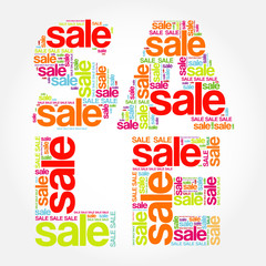 SALE Word, words cloud collage, business concept