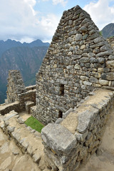 Fototapeta na wymiar Ruins of village Machu-Picchu