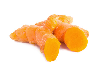 turmeric isolated on white background