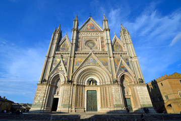 Fototapeta na wymiar Orvieto Cathedral in Umbria,Italy 