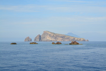 Fototapeta na wymiar Isole Eolie - Basiluzzo e Stromboli