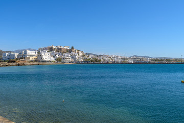 Port view in Chora, Naxos, Cyclades, Greece.
