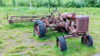 Obraz premium Old tractor in Iceland