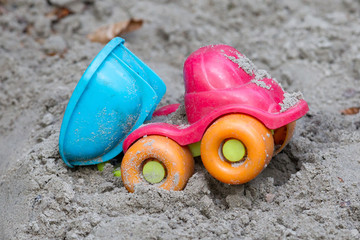 Children's machine in the sand
