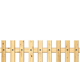 wooden fence on a white background
