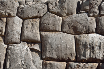 Inca wall in the village Saksaywaman, Peru
