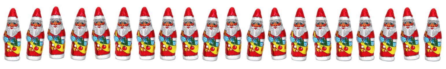 Frise P&egrave;re No&euml;l en chocolat