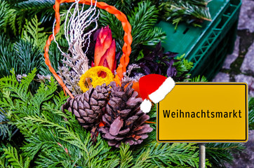 Weihnachtsmarkt Schild Vorlage